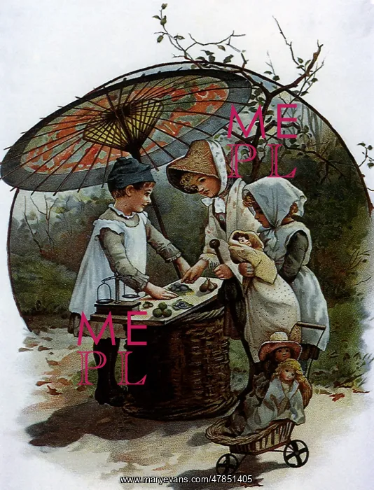  : Boy selling Fruit to Girls