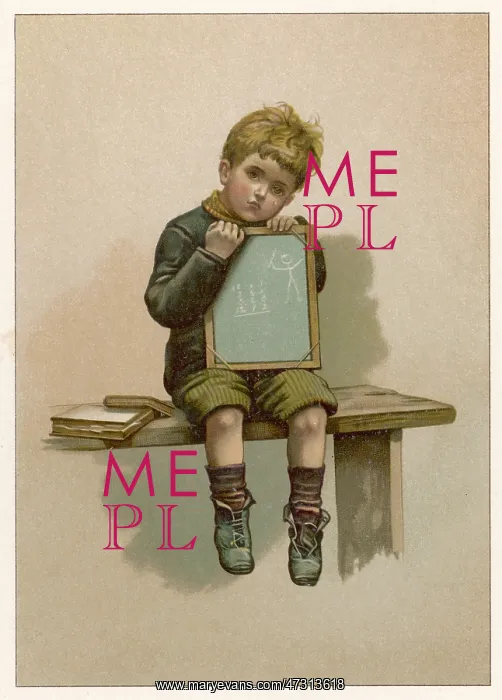 : BOY WITH SLATE KEPT IN : BOY WITH SLATE KEPT IN