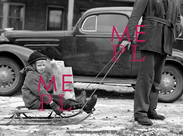 : Boy, sled, winter, lifestyles : Boy, sled, winter, lifestyles