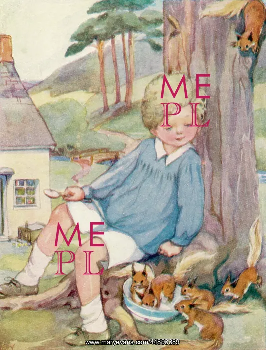 : Boy and squirrels : Boy and squirrels