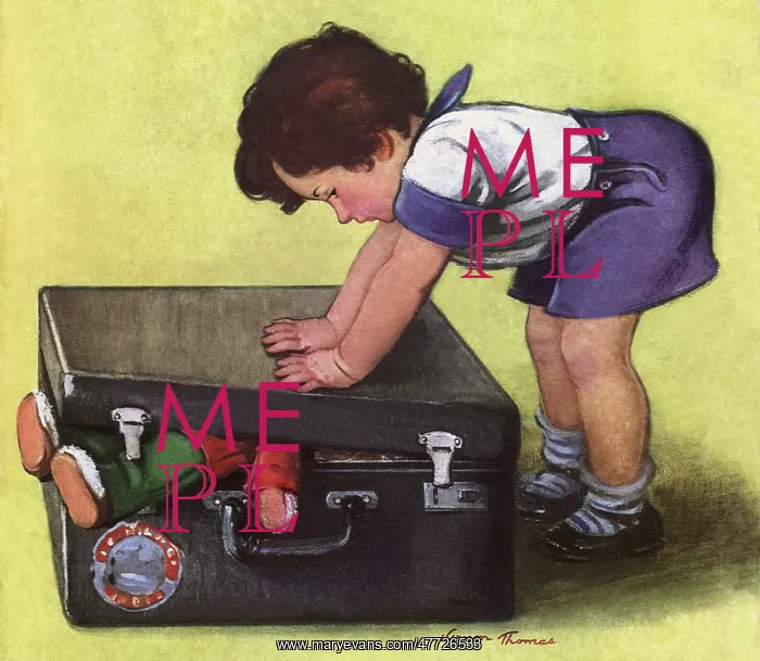 : Boy stuffs Over-Packed Suitcase : Boy stuffs Over-Packed Suitcase