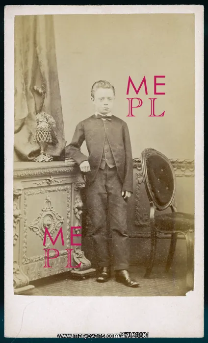 : BOY & VELVET CHAIR 1860S : BOY & VELVET CHAIR 1860S