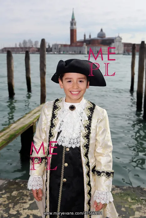  : Boy wearing Venice Carnival Costume