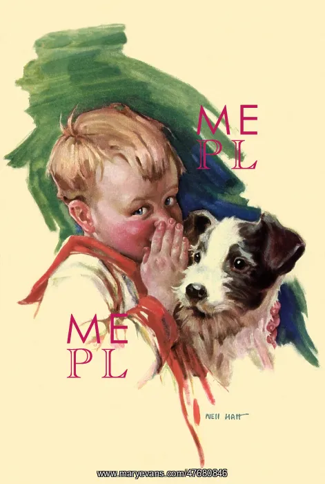  : Boy Whispering to Dog
