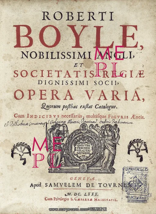 : BOYLE, Robert (1627-1691) : BOYLE, Robert (1627-1691)
