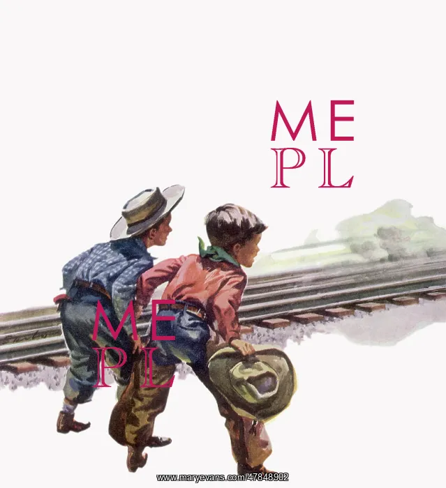  : Boys Awed by Fast Train