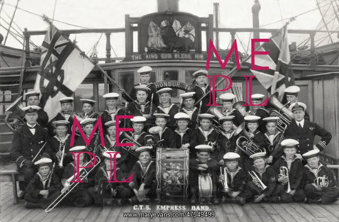 : Boys Band, Training Ship Empress, Helensburgh, Scotland : Boys Band, Training Ship Empress, Helensburgh, Scotland