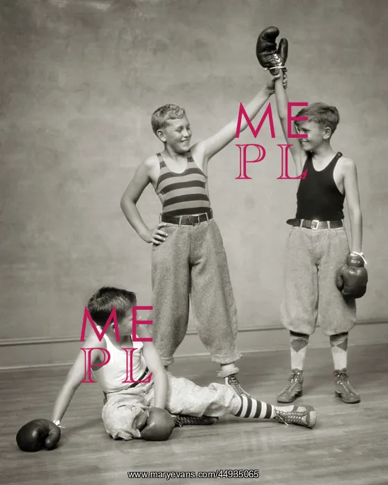 : Two Boys Boxing : Two Boys Boxing