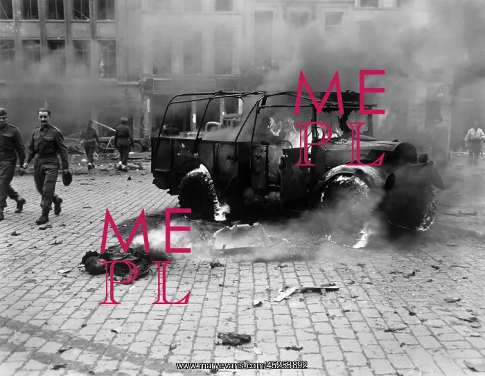 : This boy's dead body and burning U.S. Jeep after : This boy's dead body and burning U.S. Jeep after