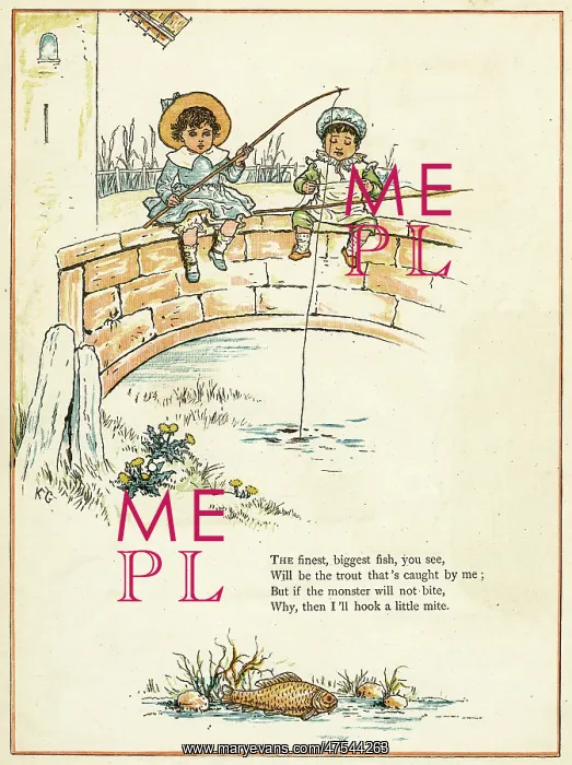 : Two boys fishing from a bridge : Two boys fishing from a bridge