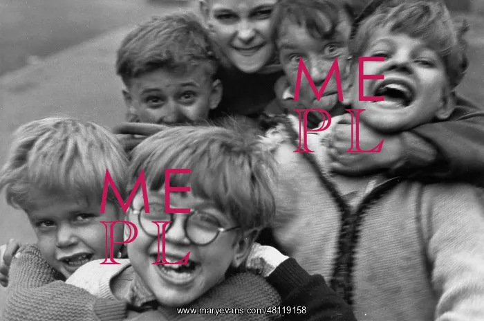 : Six boys having fun in the street : Six boys having fun in the street