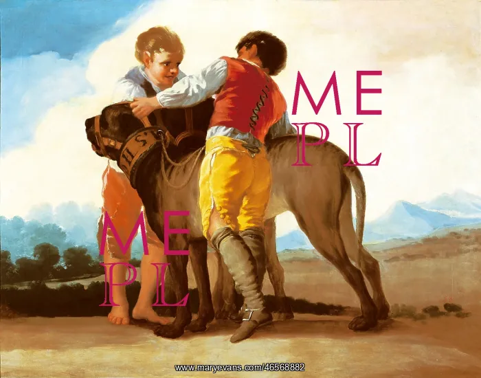 : Two Boys with Mastiff, by Goya : Two Boys with Mastiff, by Goya