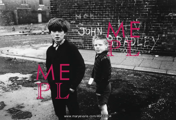 : Boys on a Middlesbrough street : Boys on a Middlesbrough street