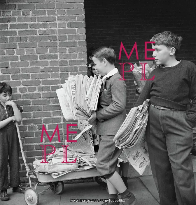 : Boys - Recycle - Newspaper - WWII : Boys - Recycle - Newspaper - WWII