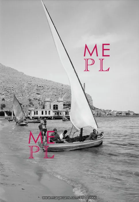 : Boys with their sailboat in Sicily, 1943 : Boys with their sailboat in Sicily, 1943