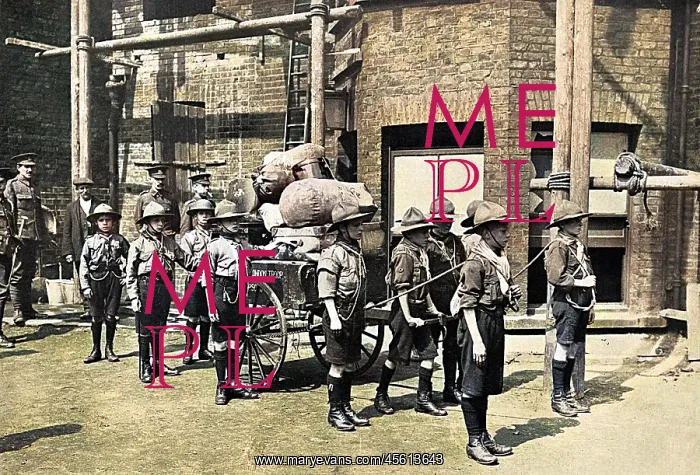 : Boys scouts at the outbreak of World War I : Boys scouts at the outbreak of World War I