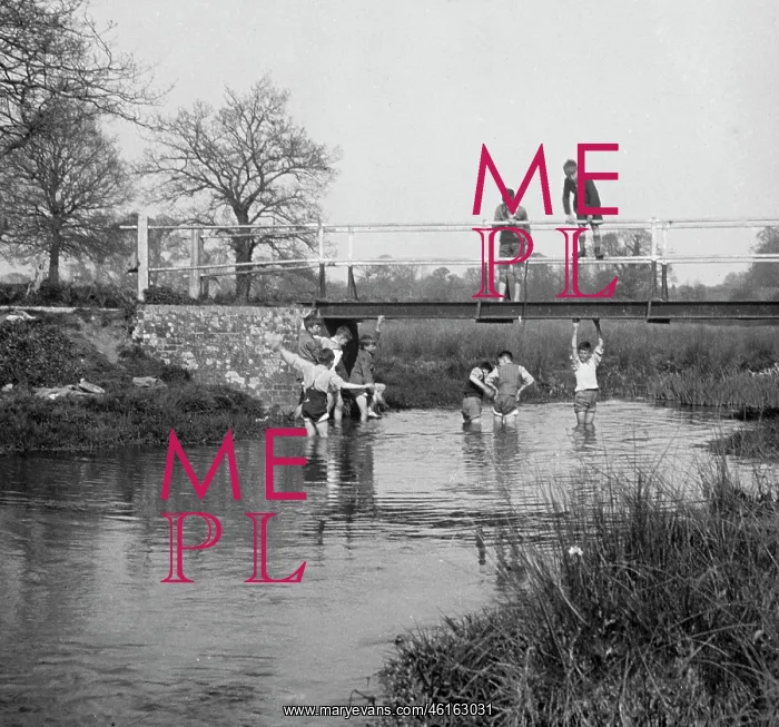 : Boys in a stream and on a bridge : Boys in a stream and on a bridge
