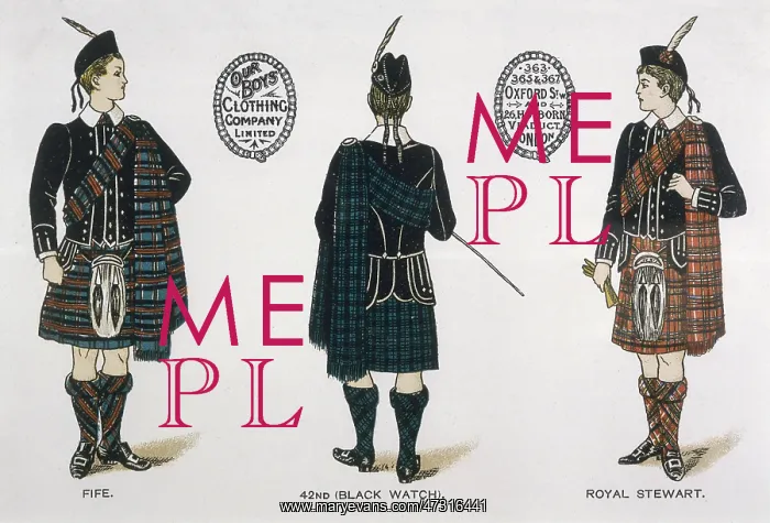 : BOYS IN TARTAN C1895 : BOYS IN TARTAN C1895