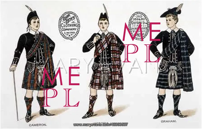 : BOYS IN TARTAN C1895 : BOYS IN TARTAN C1895