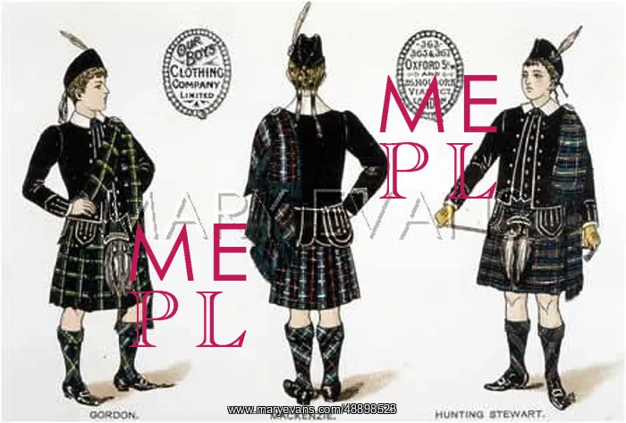 : BOYS IN TARTAN C1895 : BOYS IN TARTAN C1895