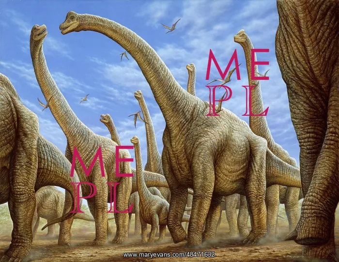 : Brachiosaurus herd on the move : Brachiosaurus herd on the move