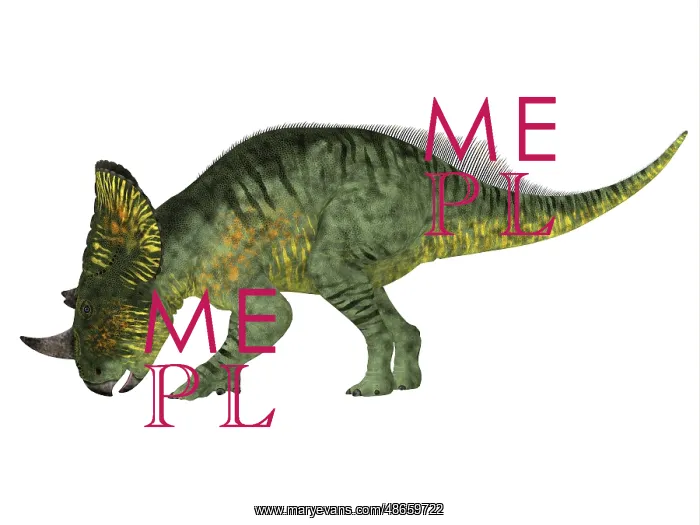 : Brachyceratops dinosaur, side profile : Brachyceratops dinosaur, side profile