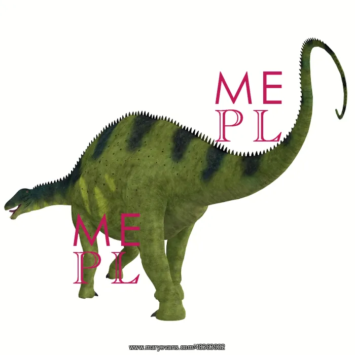  : Brachytrachelopan dinosaur, white background