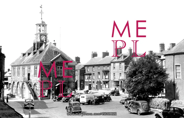  : Brackley, Town Hall and Market Place c1955