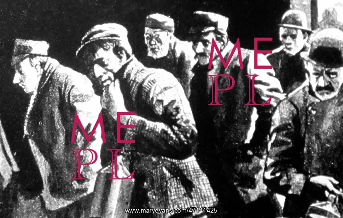 : Bradford Woolcombers going home after a night shift - 1850s : Bradford Woolcombers going home after a night shift - 1850s