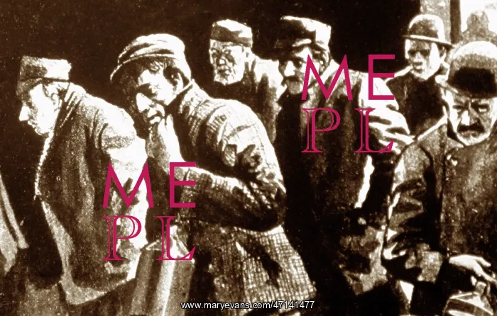 : Bradford Woolcombers going home after a night shift - 1850s : Bradford Woolcombers going home after a night shift - 1850s