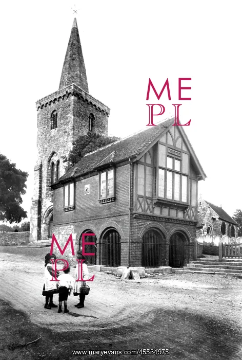  : Brading, Town Hall and Church 1908