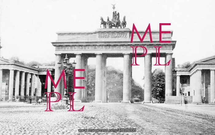 : Brandenburg Gate in Berlin about 1870 : Brandenburg Gate in Berlin about 1870