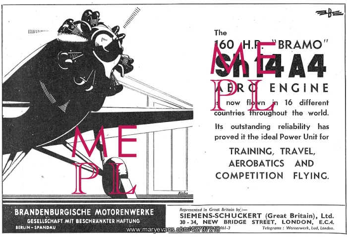 : Brandenburgische Sh14A4 Bramo Aero Engine : Brandenburgische Sh14A4 Bramo Aero Engine