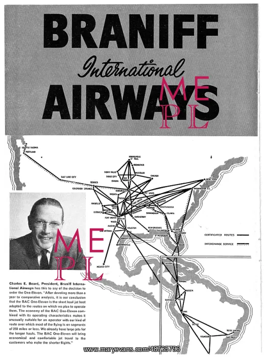 : Braniff To Operate The BAC One-Eleven : Braniff To Operate The BAC One-Eleven