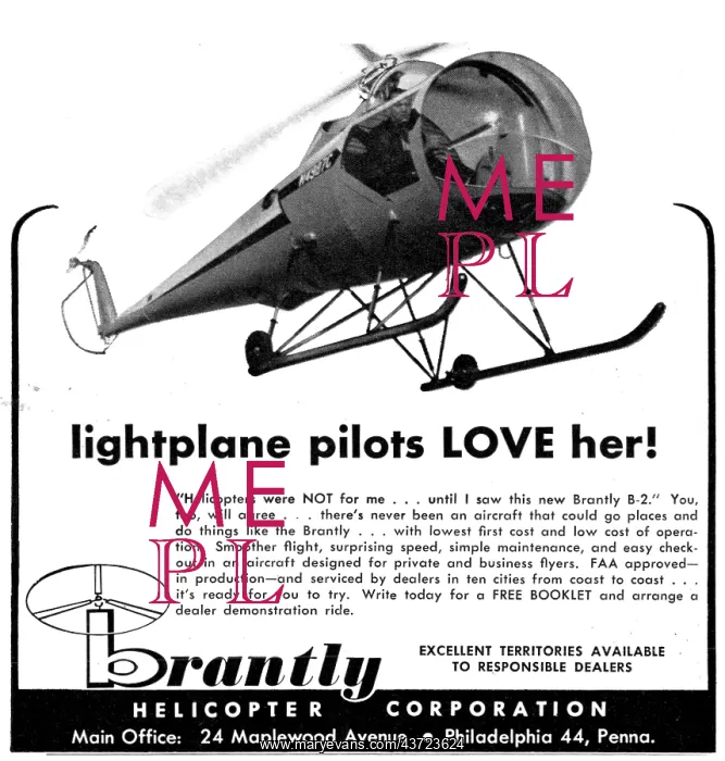 : Brantly B-2 Helicopter : Brantly B-2 Helicopter
