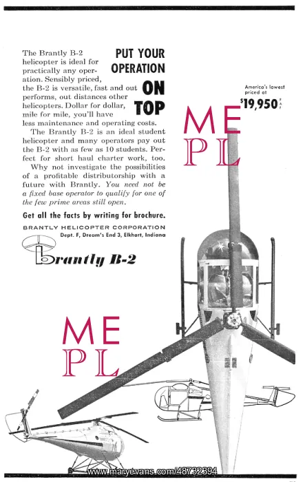 : Brantly B-2 Helicopter : Brantly B-2 Helicopter