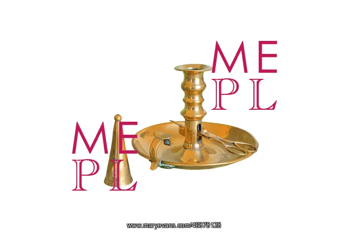 : Brass go to bed candle holder, snuffer and wick scissors : Brass go to bed candle holder, snuffer and wick scissors