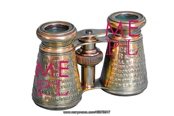 : Brass embossed binoculars : Brass embossed binoculars