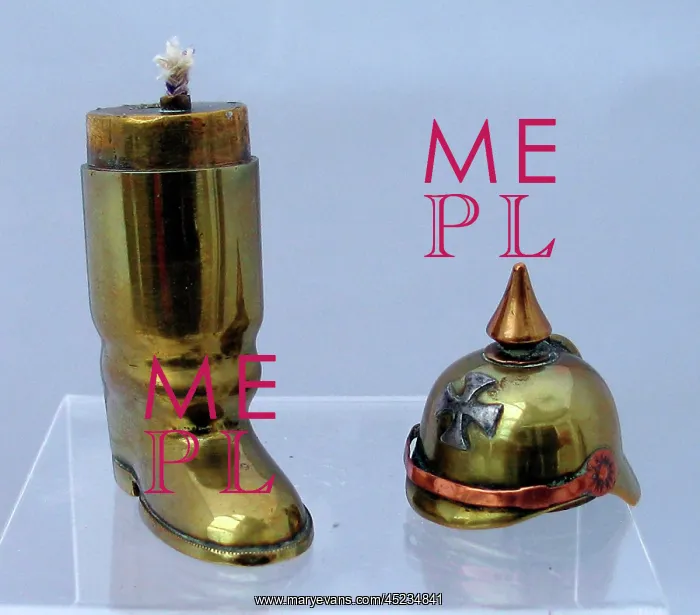  : Brass lighter in the form of a jackboot, WW1