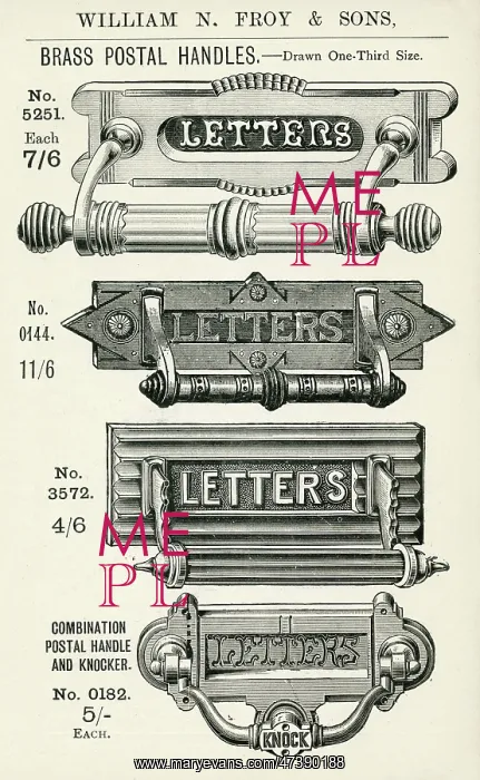 : Brass postal, door handles and letter plates : Brass postal, door handles and letter plates