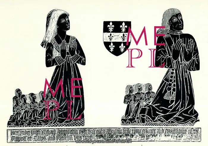 : Brass rubbing, Richard and Kateryn Amondesham : Brass rubbing, Richard and Kateryn Amondesham