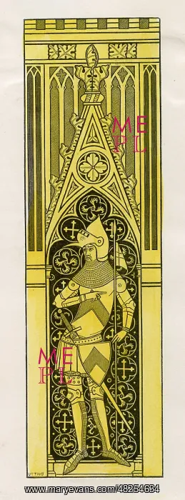 : Brass Rubbing - Sir Hugh Hastings, Elsyng Church, Norfolk : Brass Rubbing - Sir Hugh Hastings, Elsyng Church, Norfolk