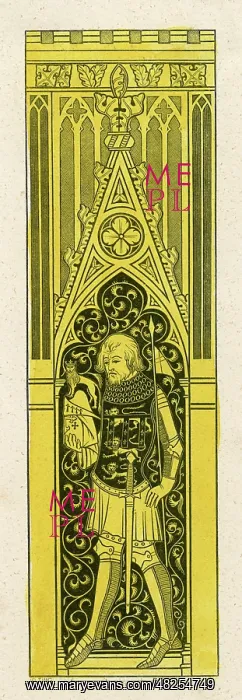 : Brass Rubbing - Sir Hugh Hastings, Elsyng Church, Norfolk : Brass Rubbing - Sir Hugh Hastings, Elsyng Church, Norfolk