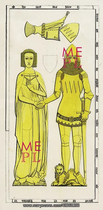 : Brass Rubbing, Sir John, Katherine Harsyck, Southacre Church : Brass Rubbing, Sir John, Katherine Harsyck, Southacre Church