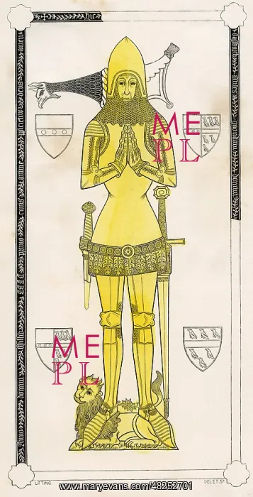 : Brass Rubbing, Sir Nicholas Dagworth, Blickling Church : Brass Rubbing, Sir Nicholas Dagworth, Blickling Church