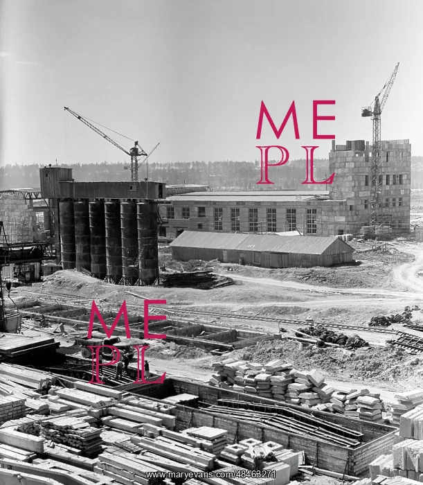 : Bratsk Hydroelectric Power Plant under construction : Bratsk Hydroelectric Power Plant under construction