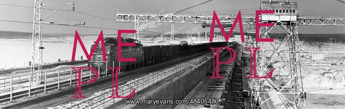 : Bratsk Hydroelectric Power Station under construction, 1966 : Bratsk Hydroelectric Power Station under construction, 1966