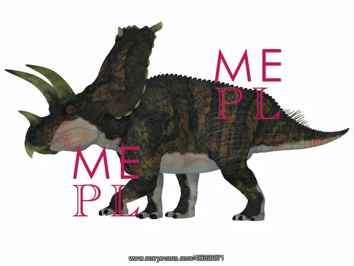 : Bravoceratops dinosaur, side profile : Bravoceratops dinosaur, side profile