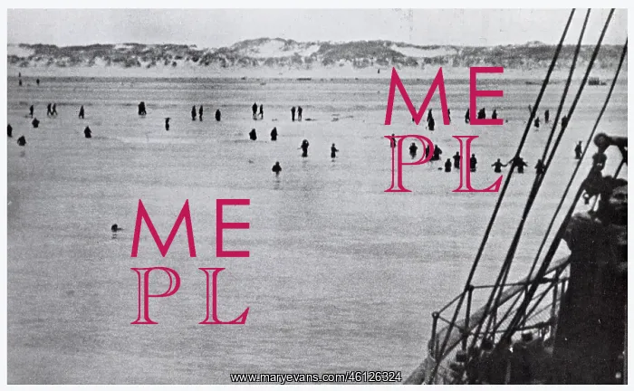 : Bray Dunes, near Dunkirk, during the evacuation, WW2 : Bray Dunes, near Dunkirk, during the evacuation, WW2