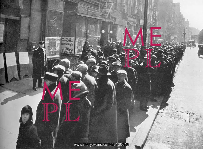 : Bread Line at the Bowery Mission, New York : Bread Line at the Bowery Mission, New York